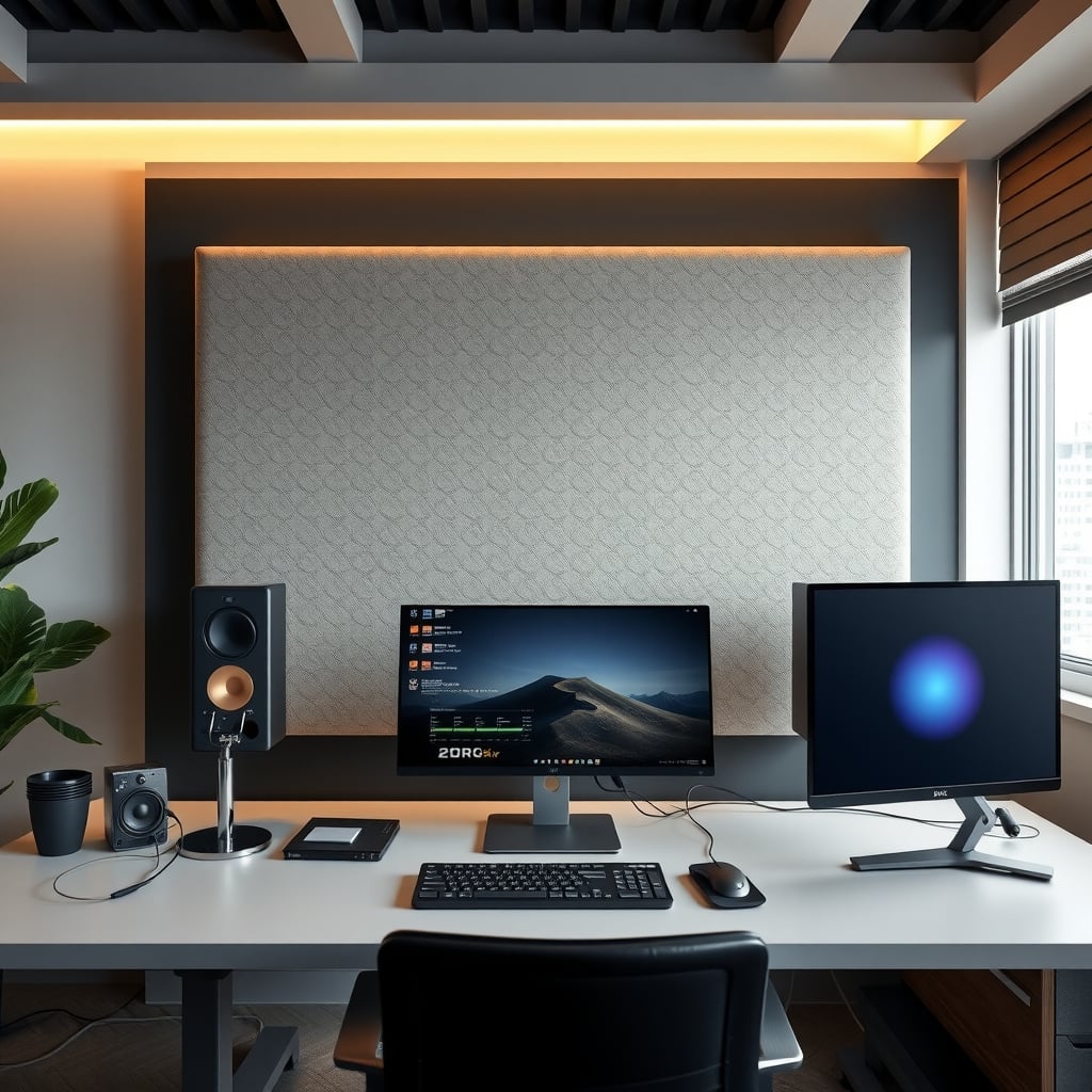Acoustic panel coverage percentage visual