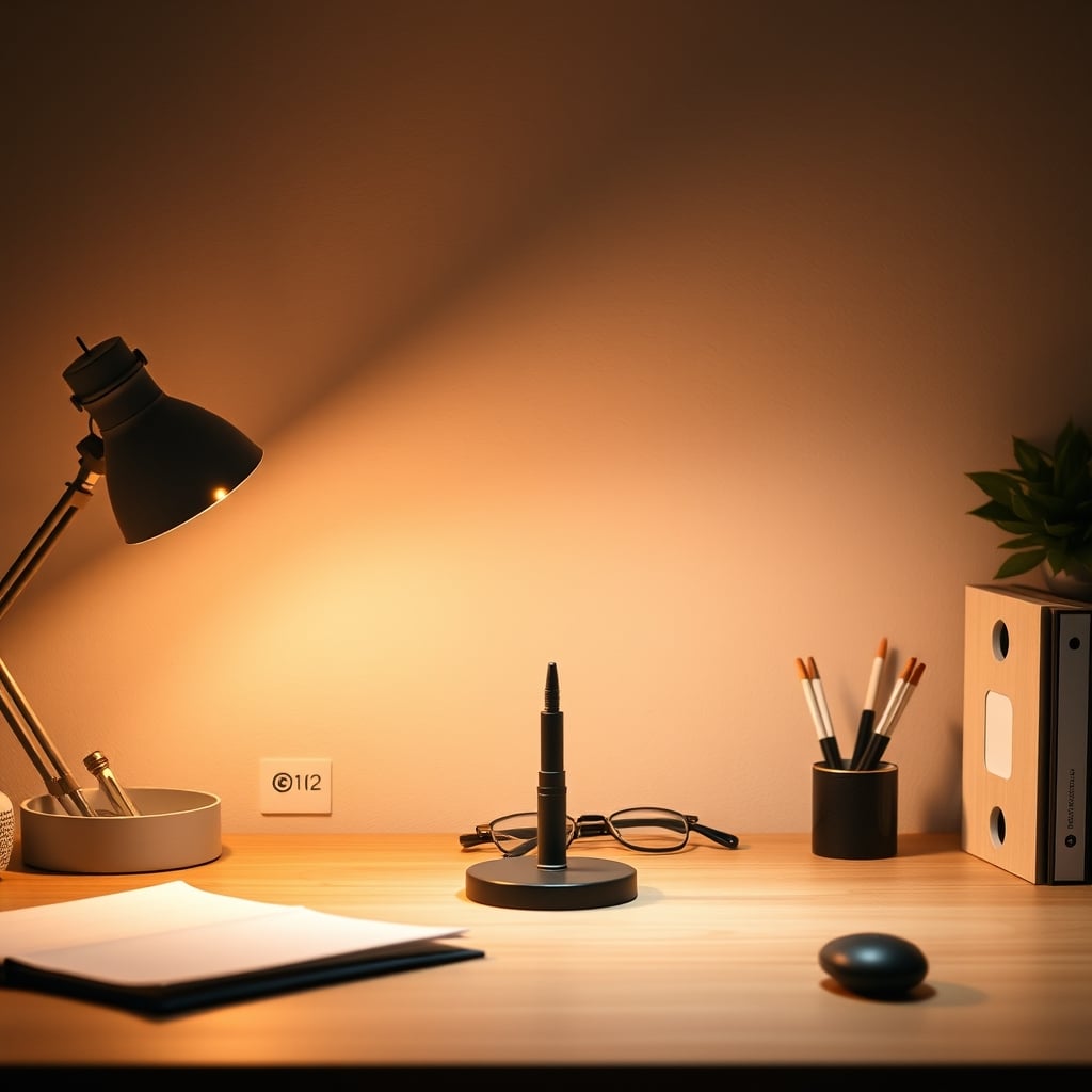 A single LED panel light softened with a DIY parchment paper diffuser