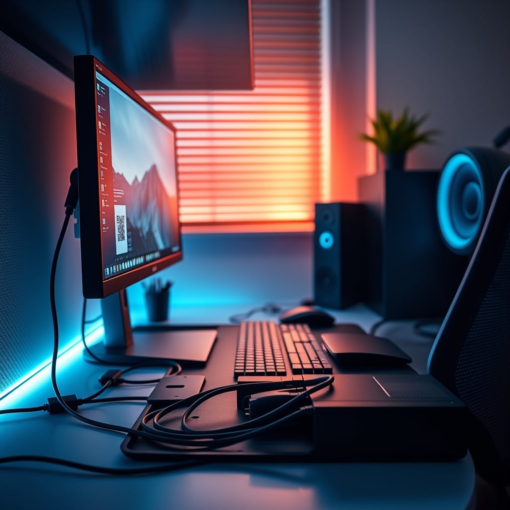 A simple under-desk metal mesh cable tray holding power strips and adapters, demonstrating functional cable management