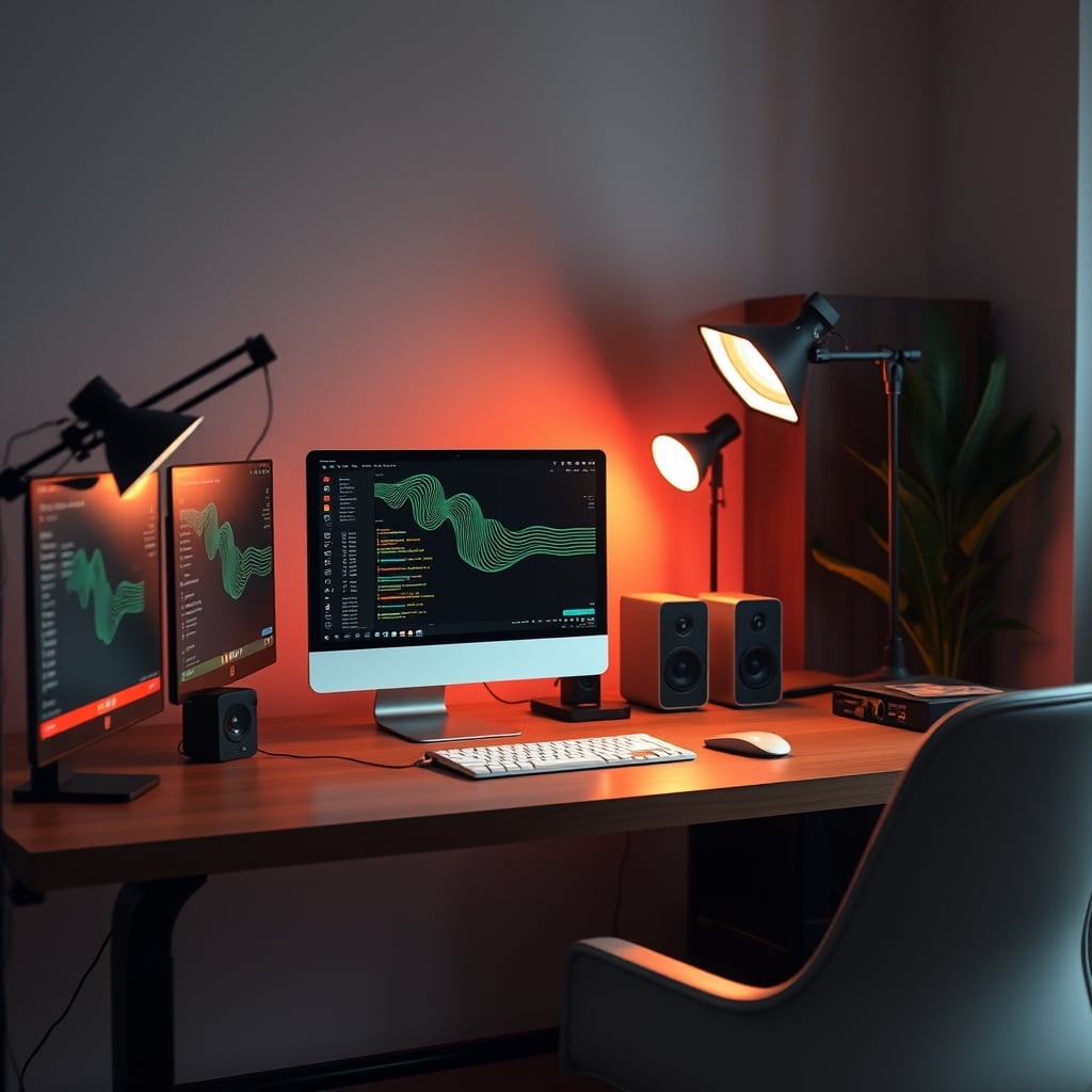 A professional three-point lighting setup creating a beautiful image next to a harsh, poorly lit smartphone shot.