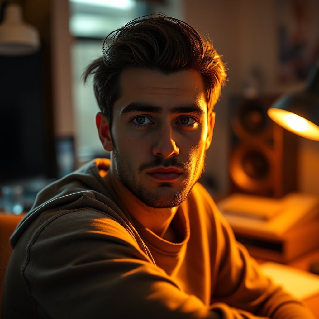 Unnatural circular catchlight in eye from a ring light