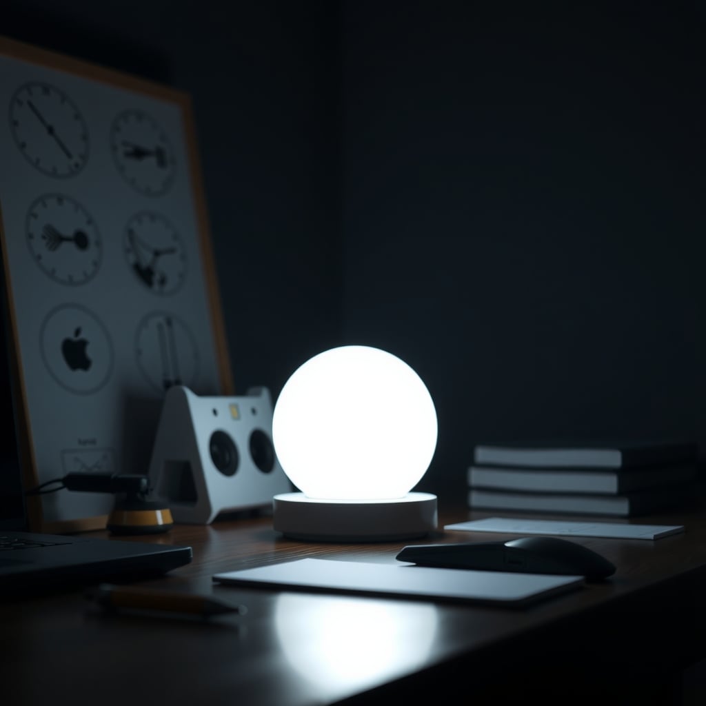 10,000 lux light therapy lamp positioned on a desk