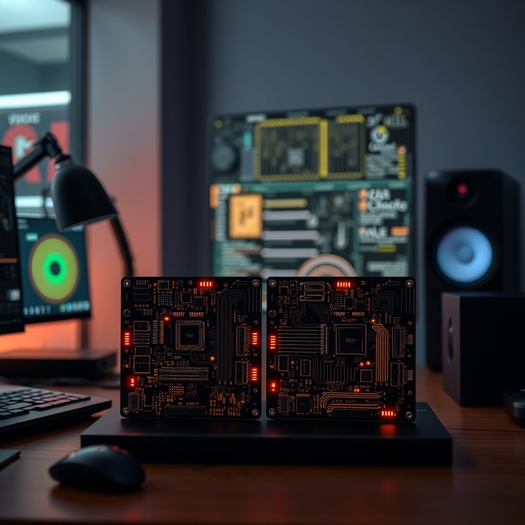 Side-by-side comparison showing the dense, well-organized components of a real GaN charger board vs the sparse, cheap layout of a fake.