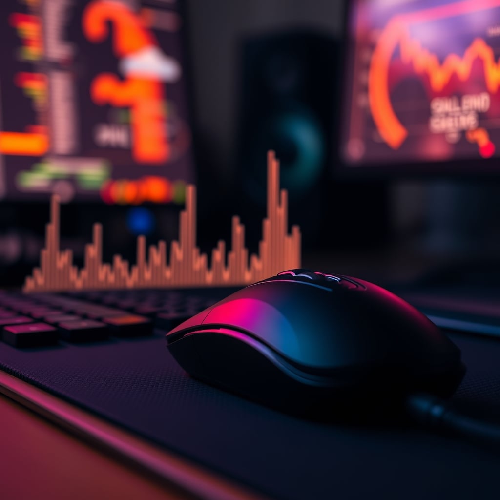 A graph showing CPU usage spiking when using a very high polling rate mouse