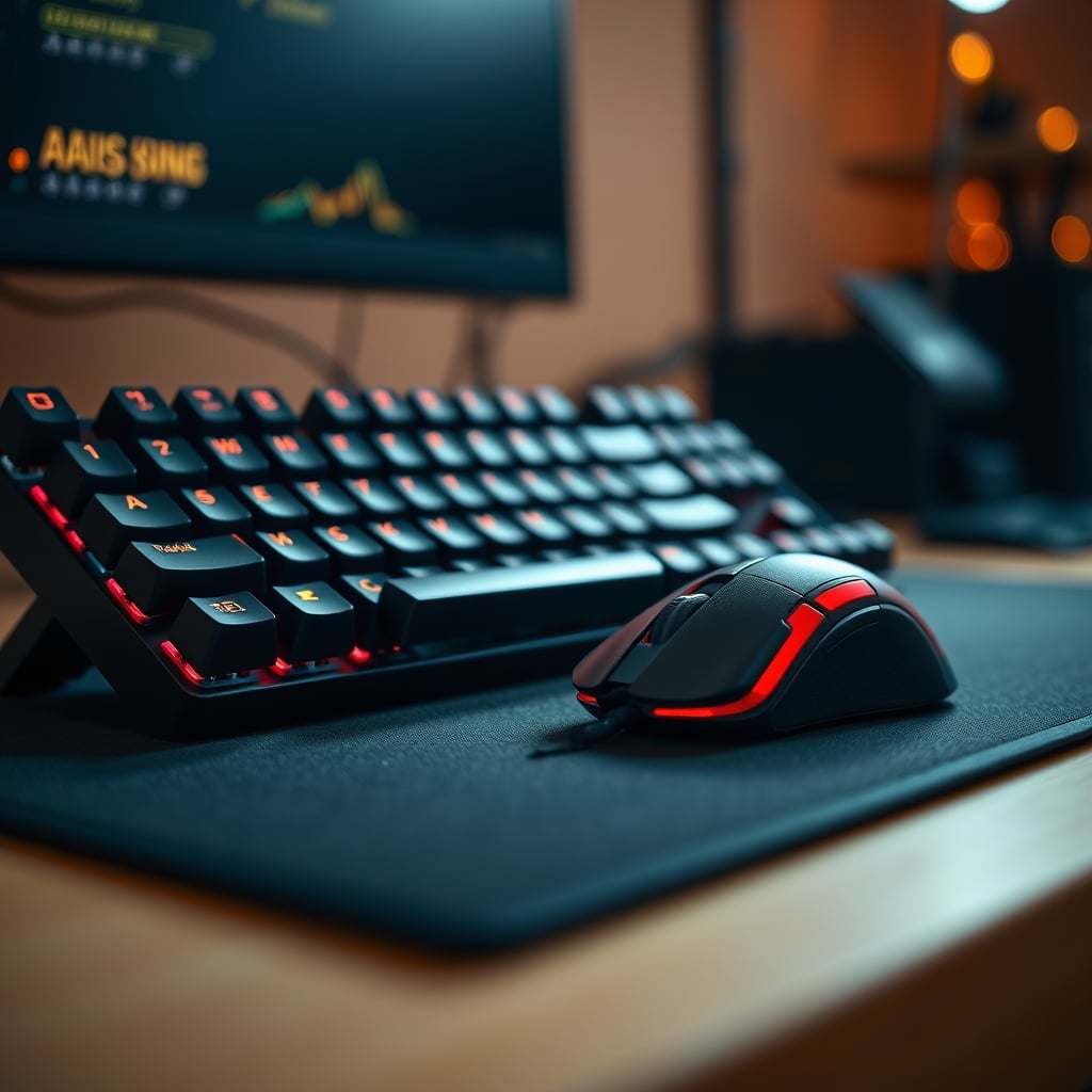 A premium separate mechanical keyboard and gaming mouse positioned ergonomically.