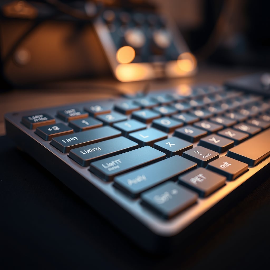 Aluminum frame of a keyboard seen from the side
