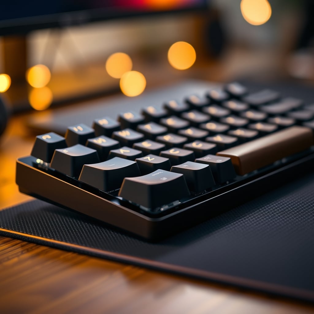 Mechanical keyboard keycaps and switch close up