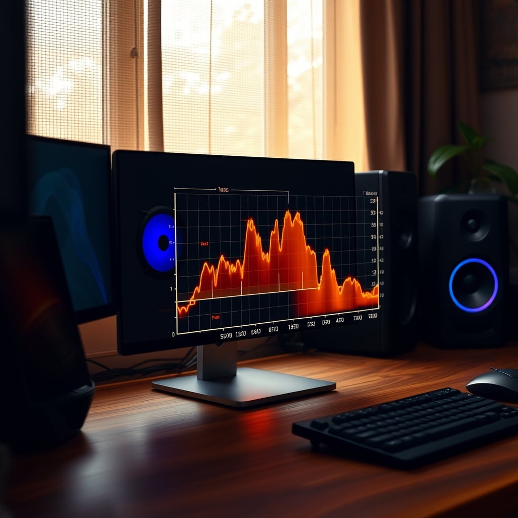 Graph showing a mini PC's CPU temperature spiking to 95°C under load, illustrating thermal throttling.