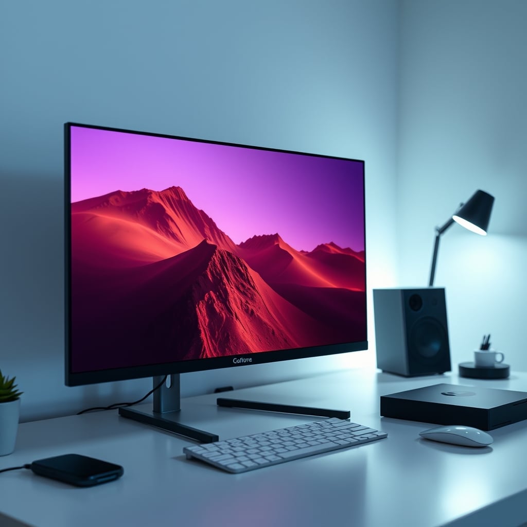 OLED display showing temporary burn-in from Photoshop interface elements