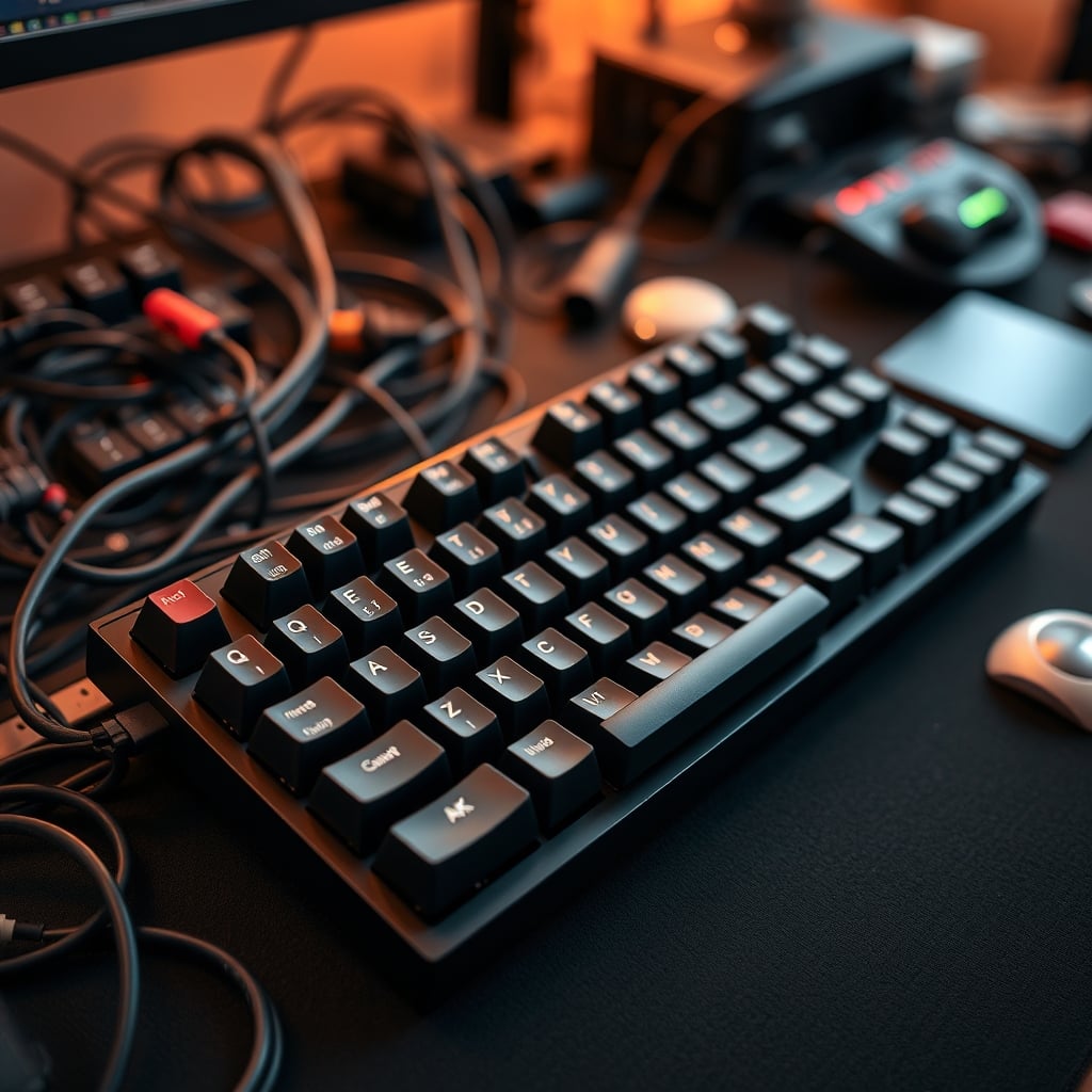 A chaotic collection of numerous niche custom keyboards, illustrating the hobbyist excess.