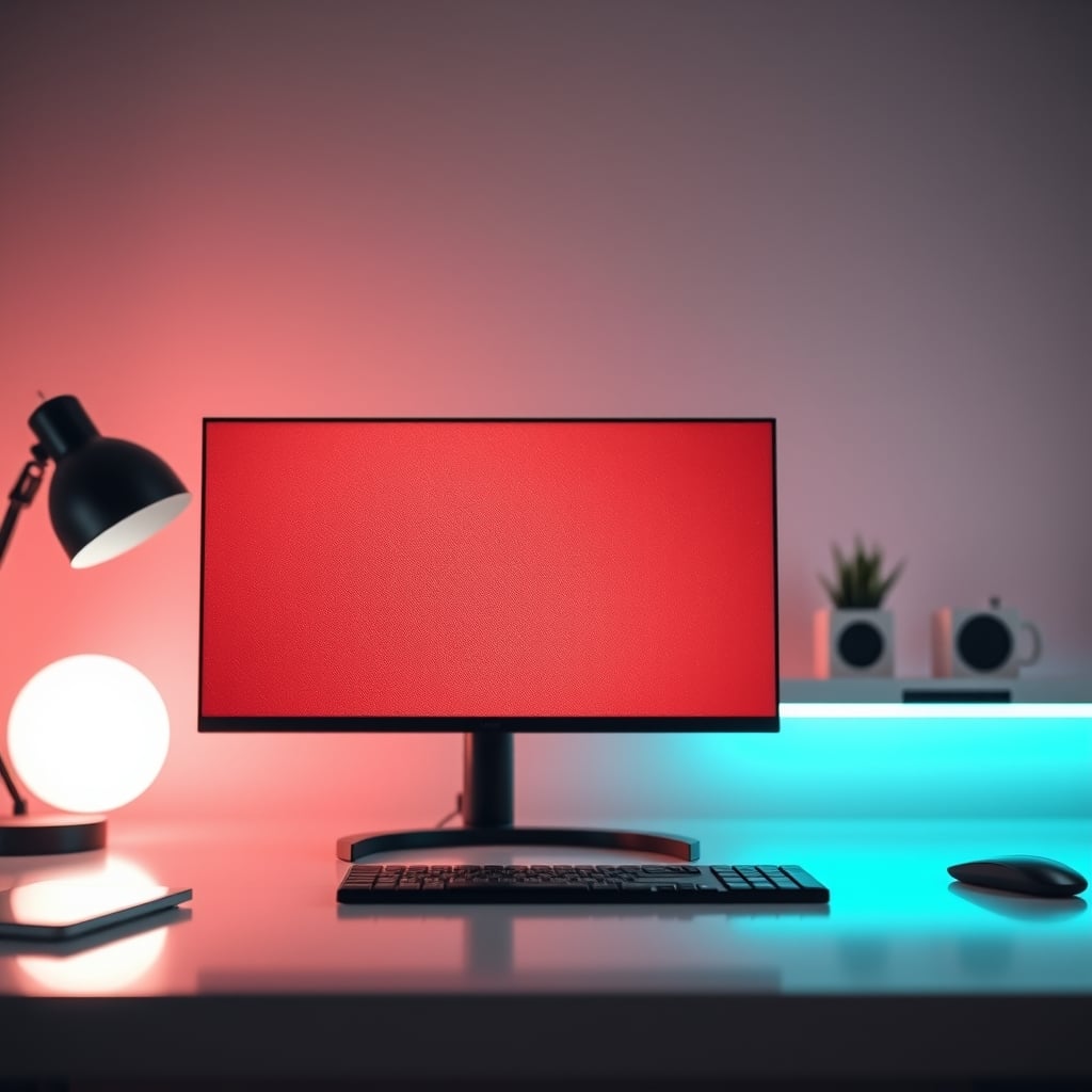 Extreme close-up view of OLED sub-pixels showing uneven wear and color shift.