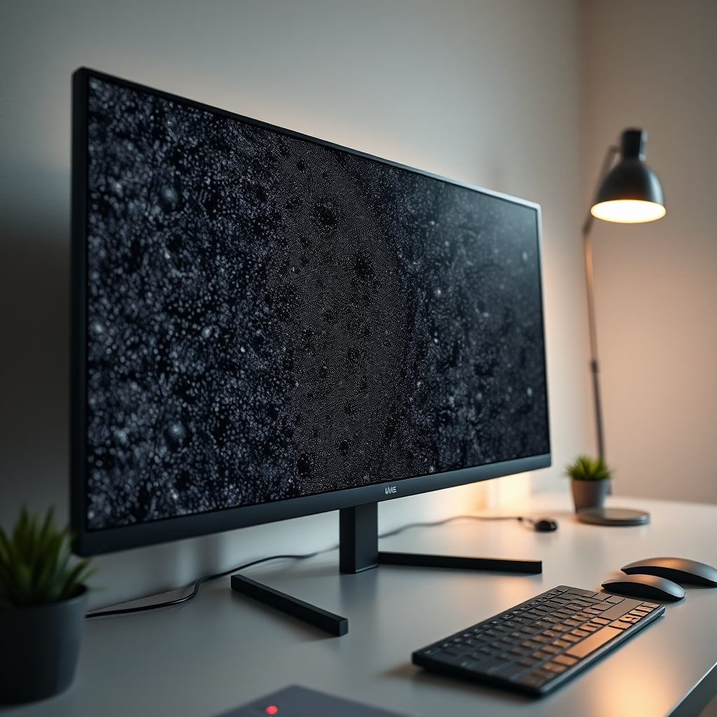 Microscopic view comparing OLED and IPS subpixel layouts