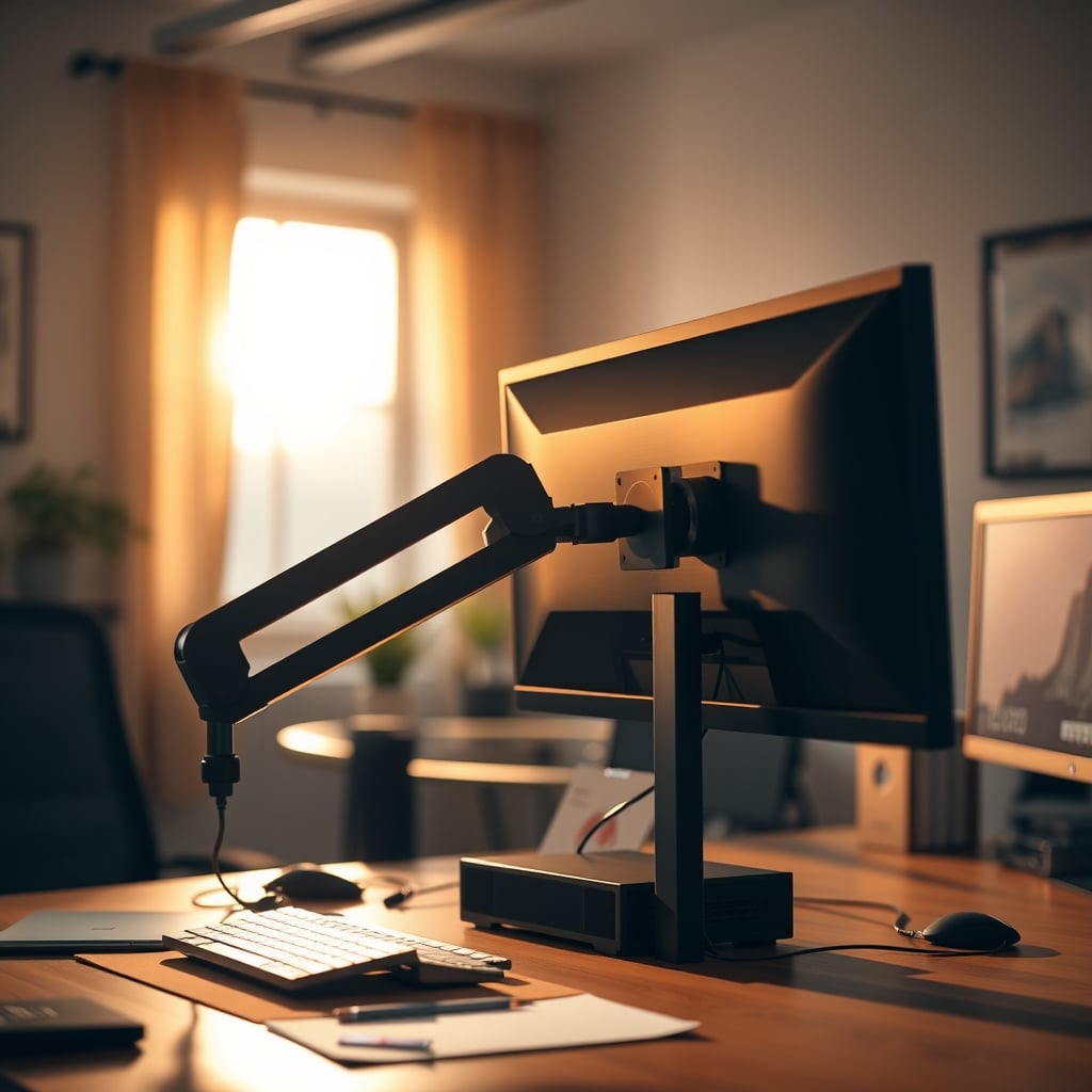 Diagram showing poor neck angle from looking up at an overhead monitor.