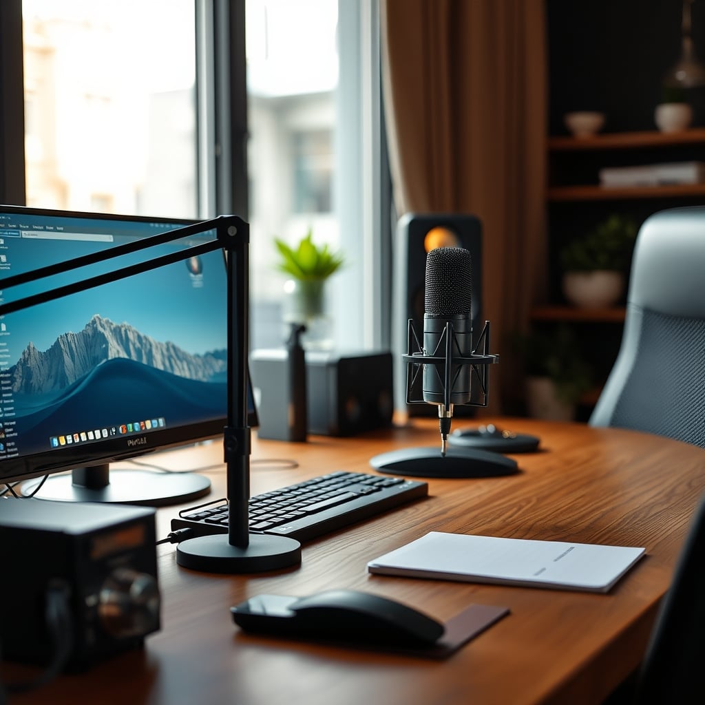 Microphone placed too high at mouth level creating inconsistent audio distance