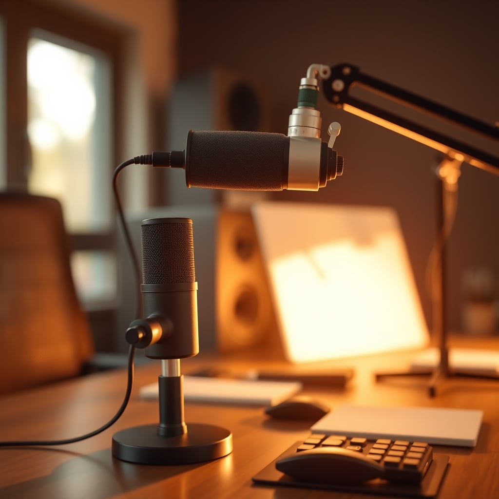 A common incorrect microphone placement too close to the hard desk edge