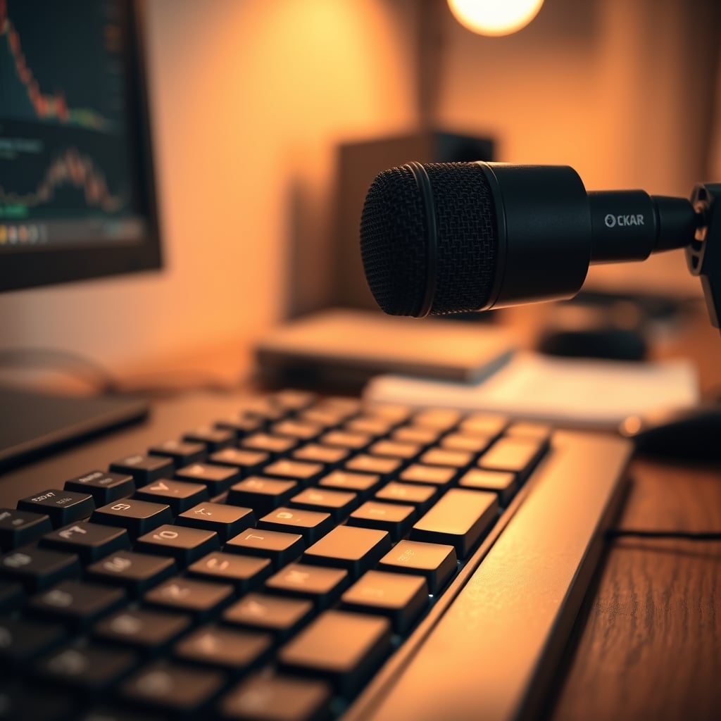 Microphone diaphragm vibrating from structure-borne desk noise