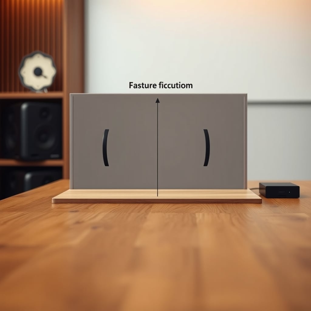 Diagram showing correct acoustic panel placement for voice recording