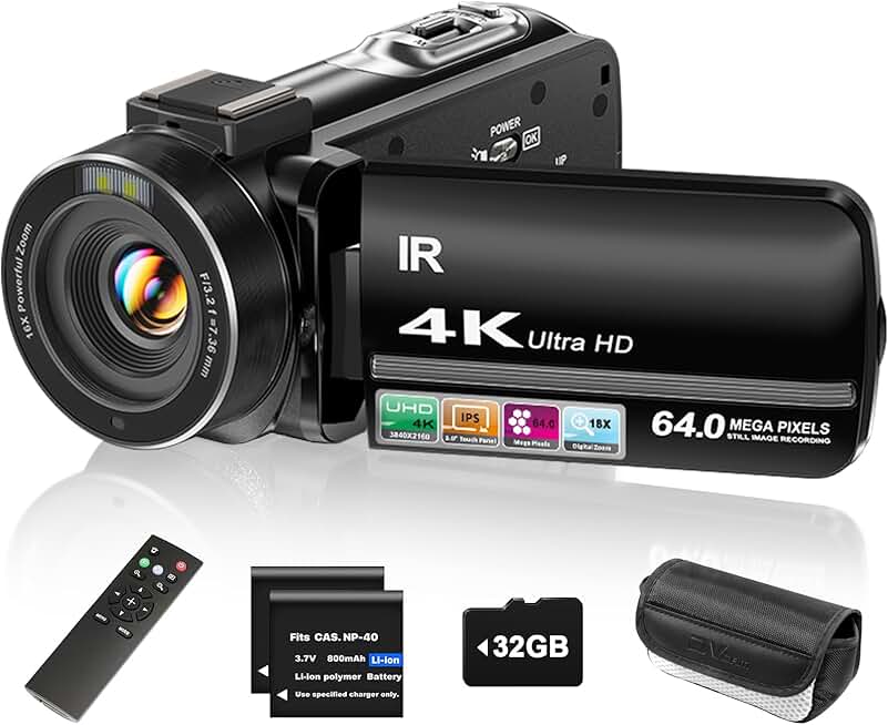 ZYDIIE 4K Video Camera Camcorder