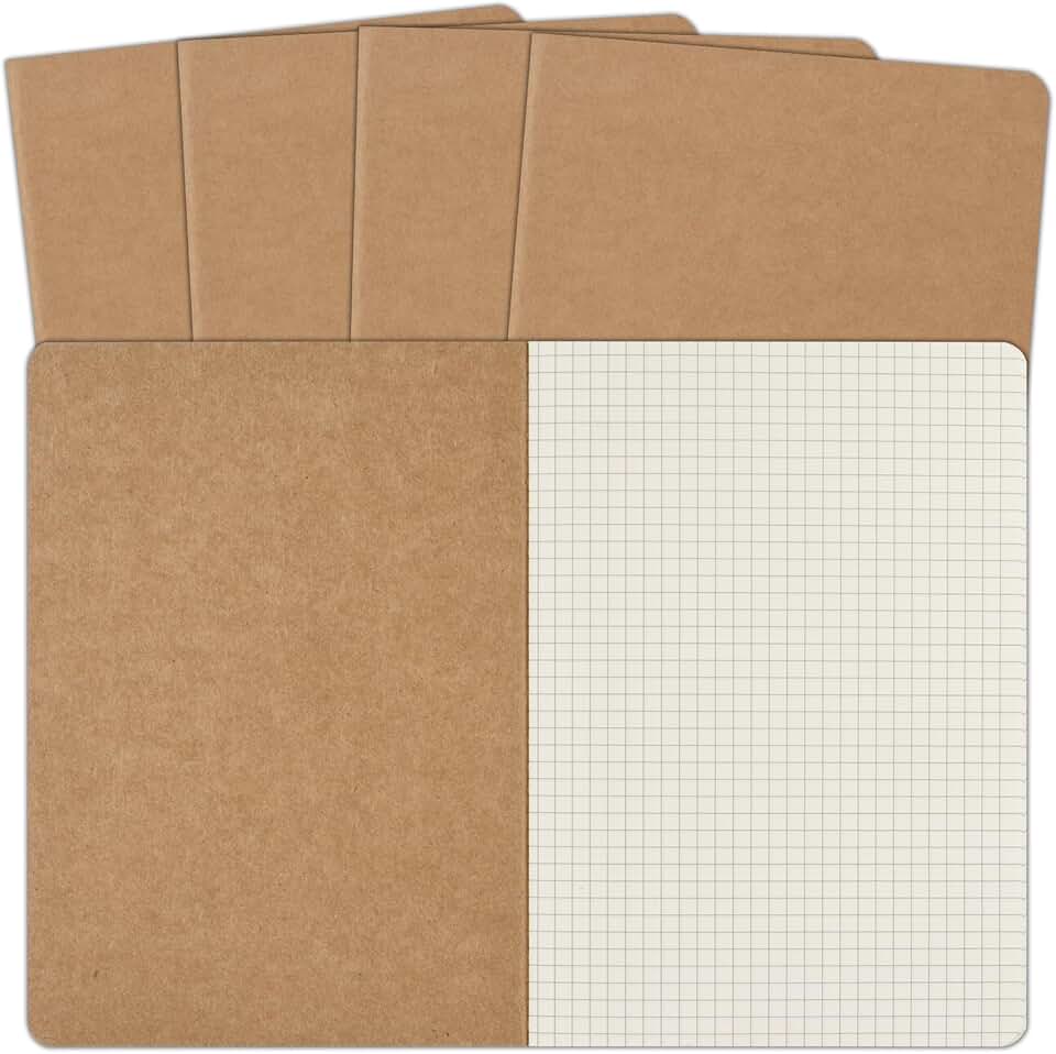 ZCZN 5 Pack A5 Kraft