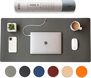 Nordik Leather Desk Mat Cable