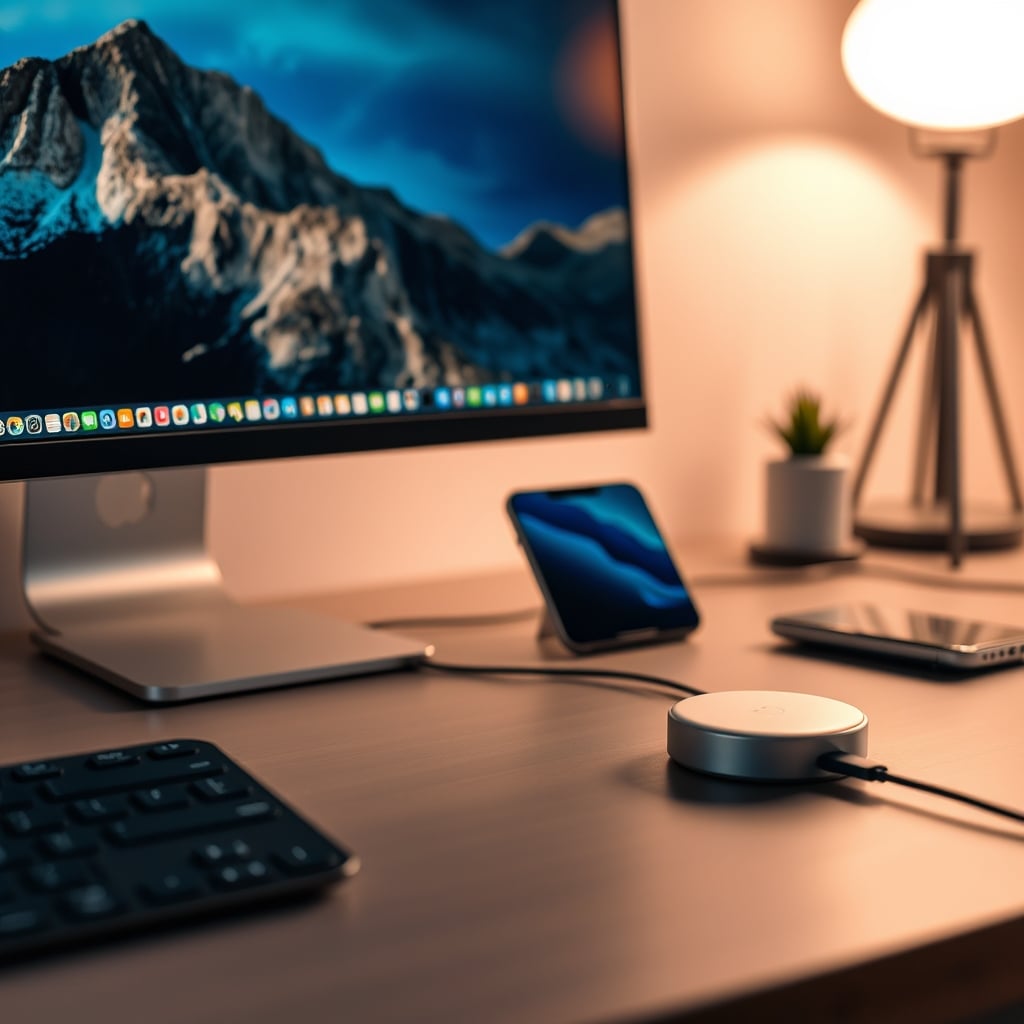 Two wireless charging pucks side-by-side, one MagSafe and one generic Qi2, with a visual heat haze over the Qi2 charger.