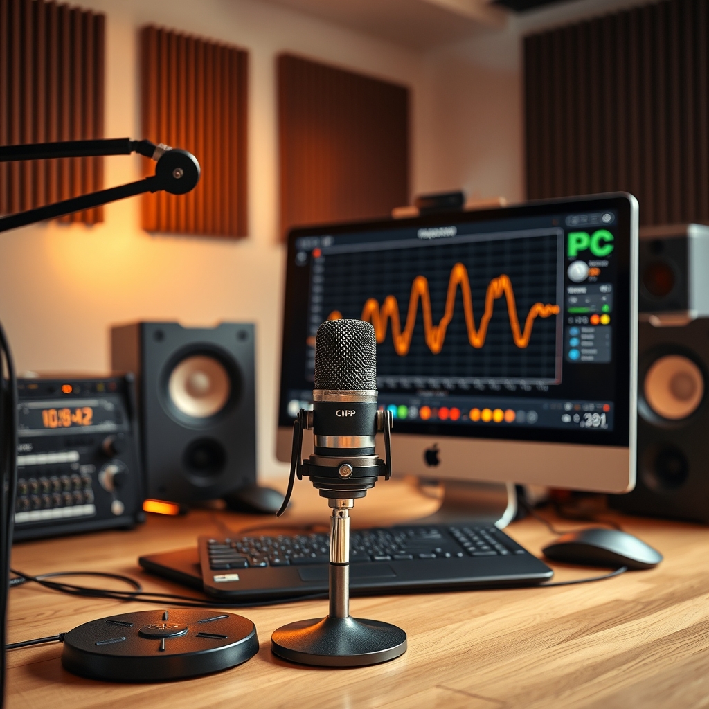 Measurement microphone capturing room acoustics data