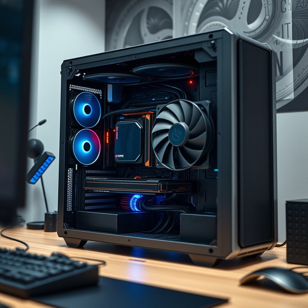 Inside a PC workstation showing multiple NVMe drives and a large dual-tower air cooler for reliable performance.
