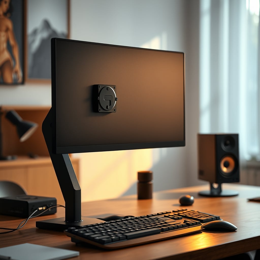 Comparison between solid steel monitor mount and flimsy aluminum arm