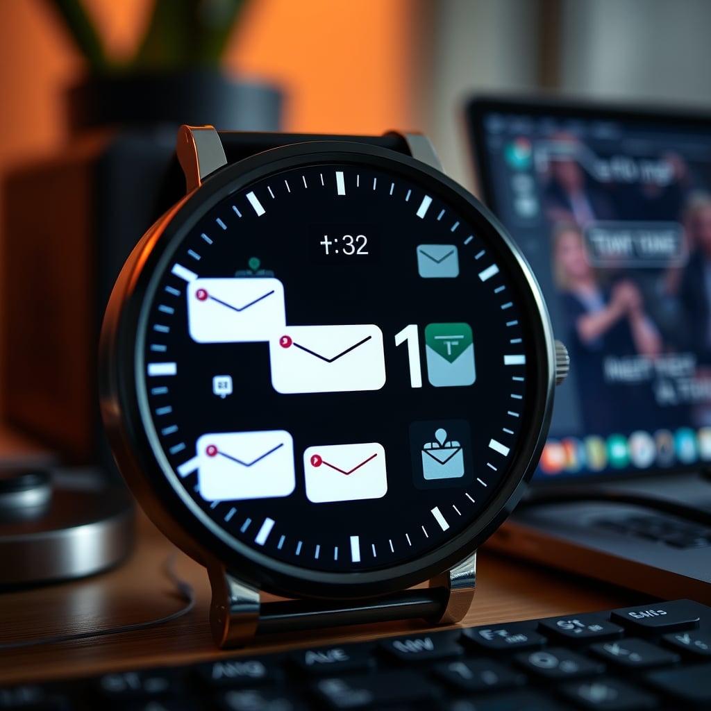 Smart clock screen flooded with notifications, demonstrating the distraction gateway
