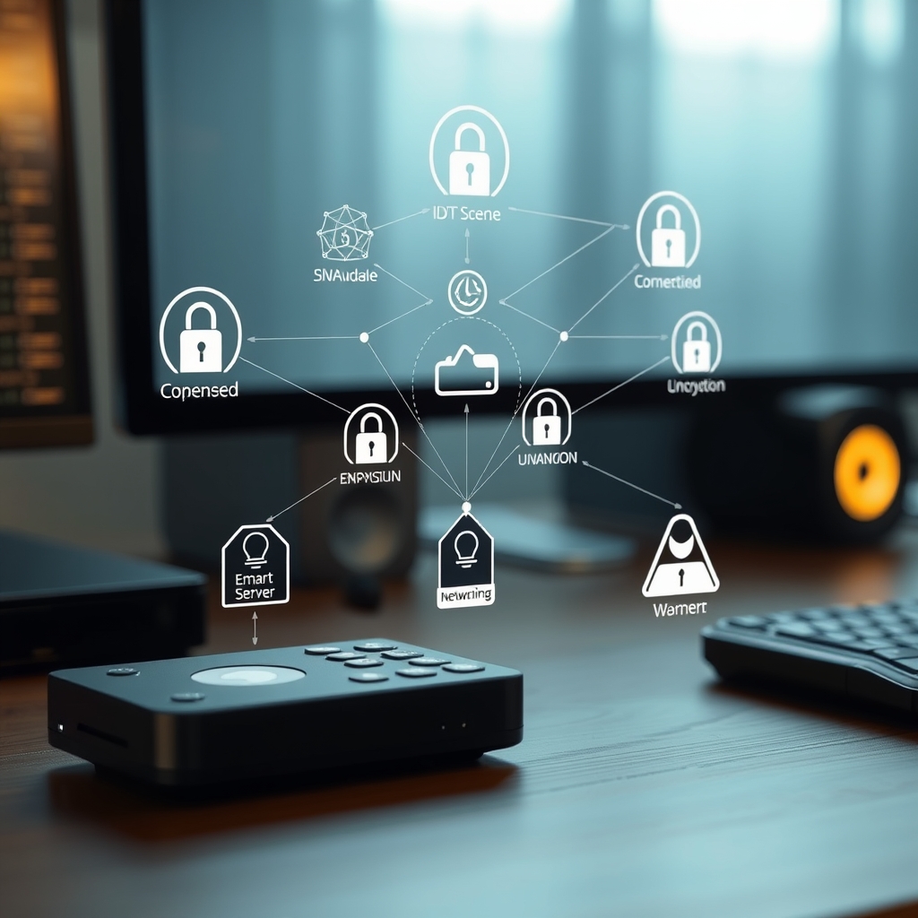 Diagram showing smart device data flowing to external servers
