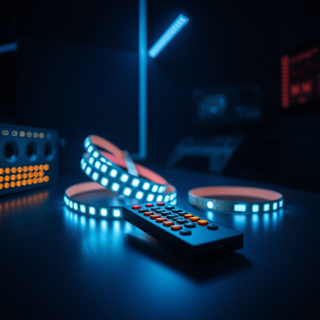 Simple RF remote controlling LED strip lights