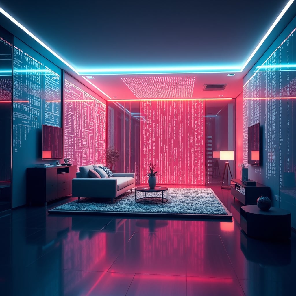 Abstract visualization of data streams from smart home devices