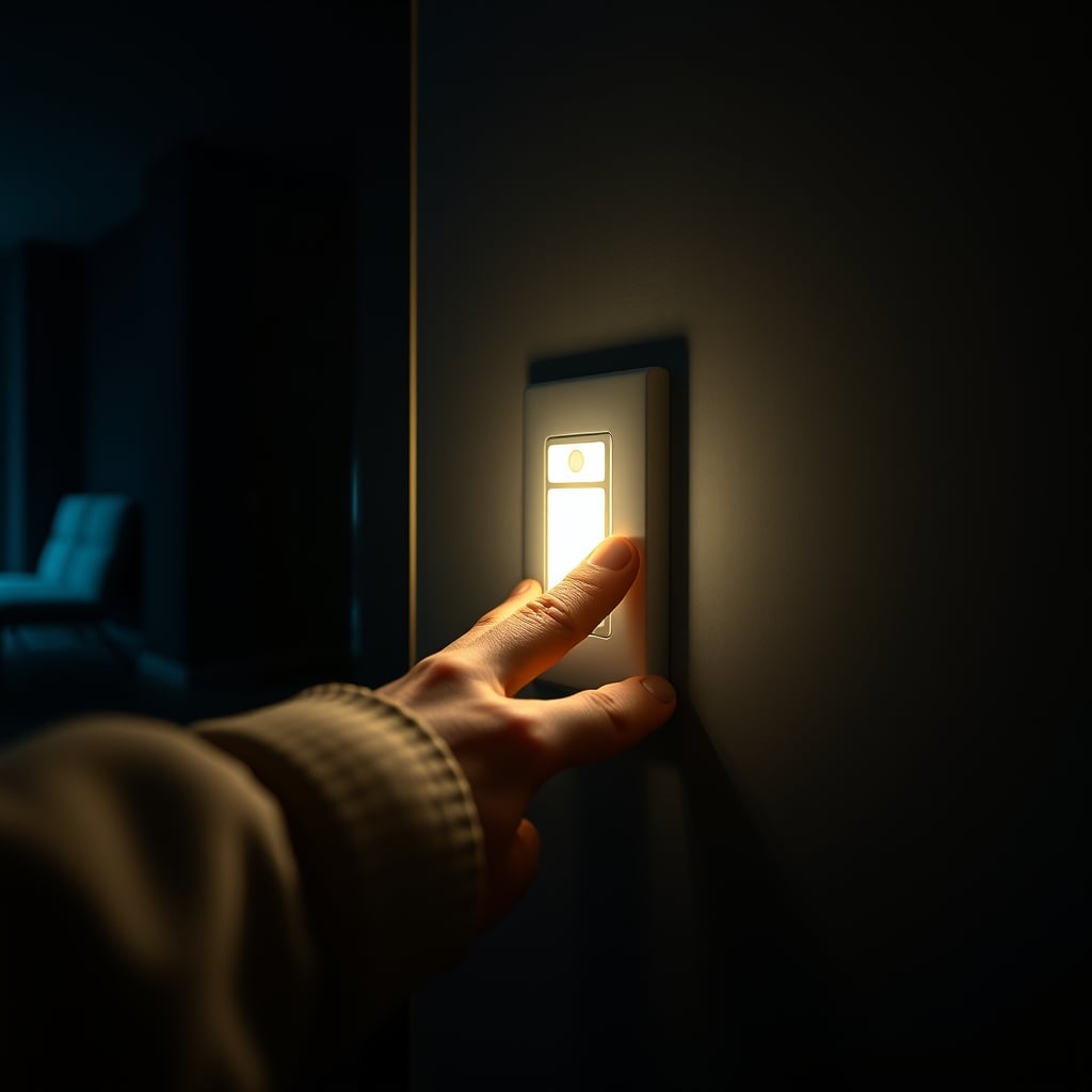 Hand turning a physical dimmer switch instead of using smartphone