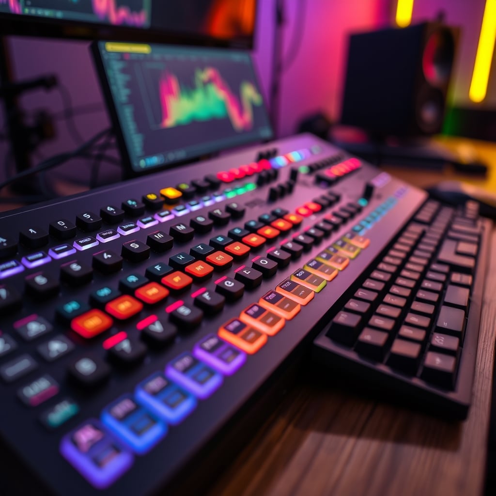 A complex streaming controller versus a simple keyboard