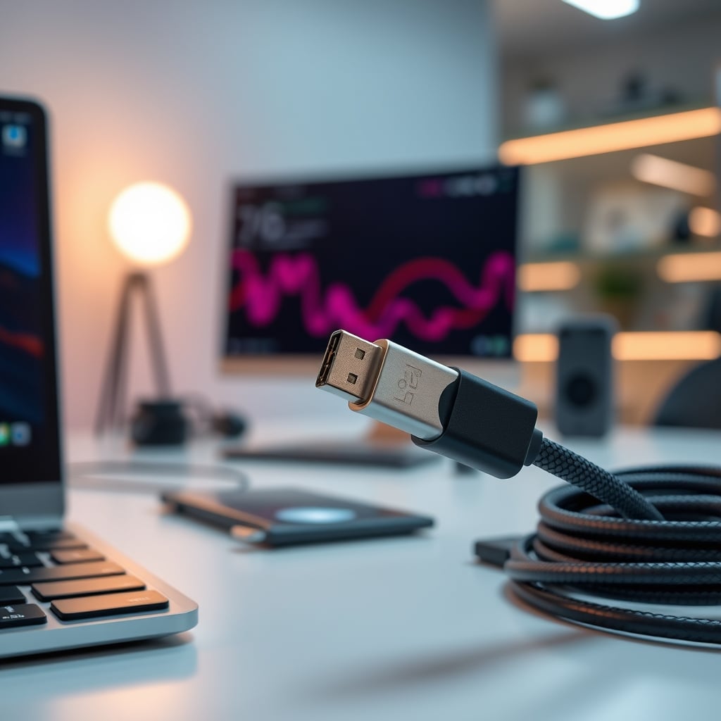 A detailed cutaway illustration of a high-quality, shielded USB-C cable next to a cheap, unshielded one, visually emphasizing the internal construction differences that impact performance and durability.