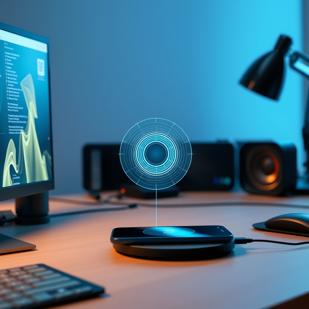 Diagram illustrating wireless charging coil misalignment and its impact on power transfer efficiency