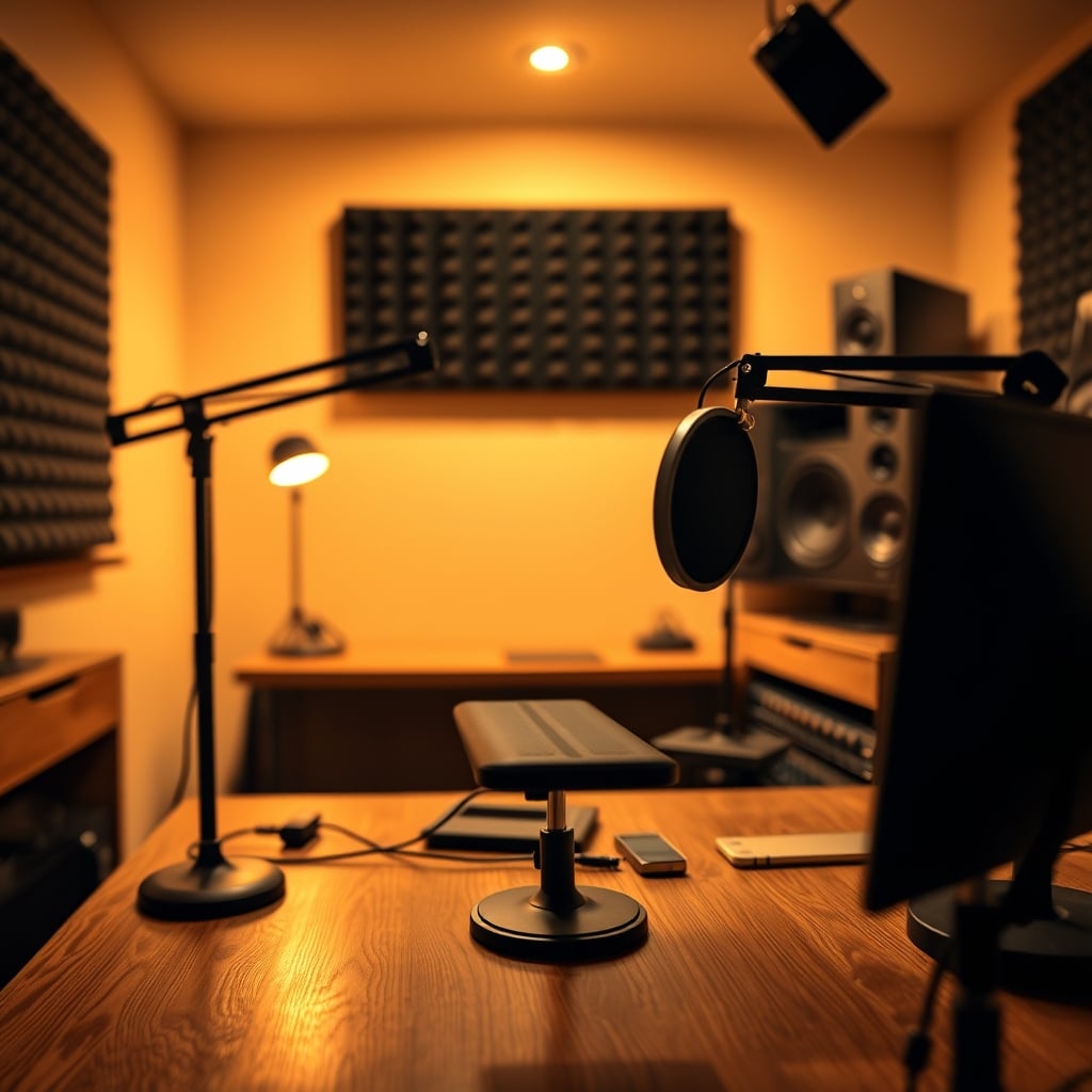 A creator in an untreated, reflective room with hard surfaces, the real source of bad sound.