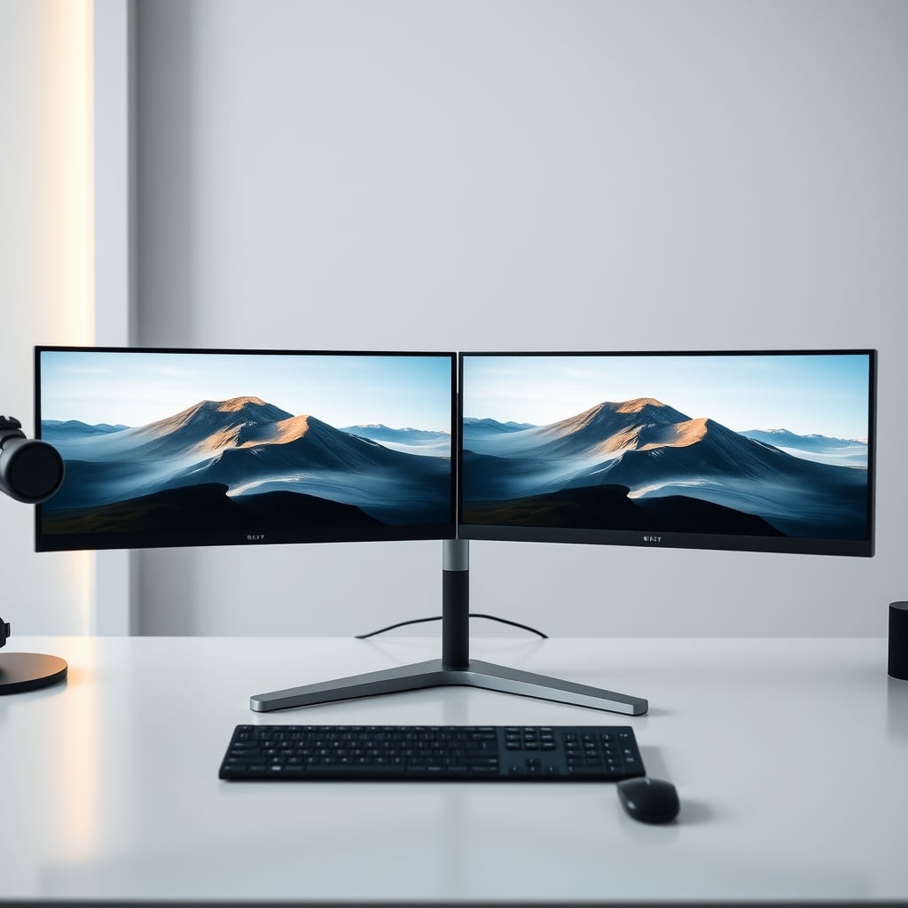Dual monitor productivity setup versus single ultrawide monitor