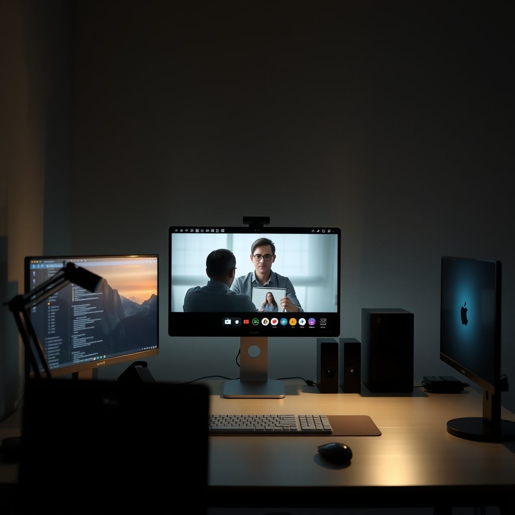 Person on a video call with a bright window behind them causing a silhouette