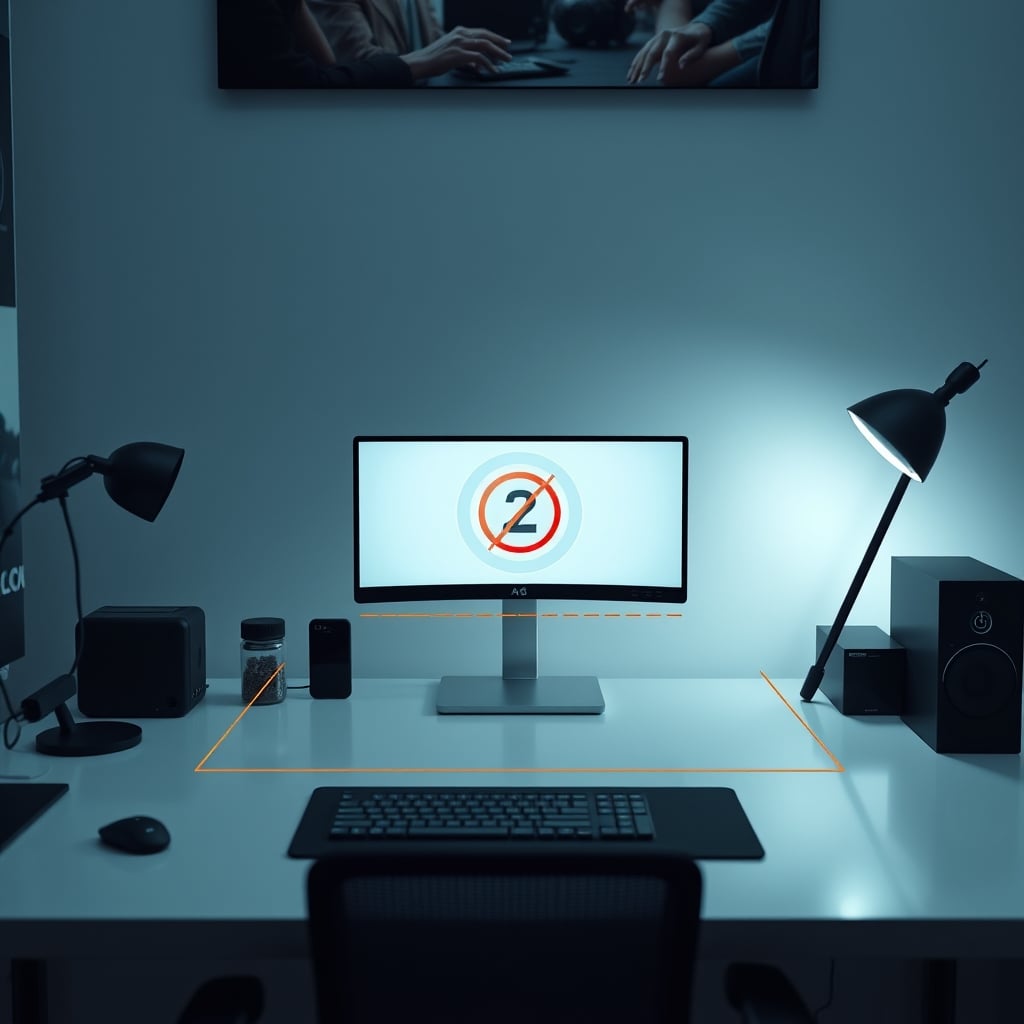 A tactical diagram of a desk surface divided into a Zero-Latency Zone for sensitive gear and an Exile Zone for the wireless charger.