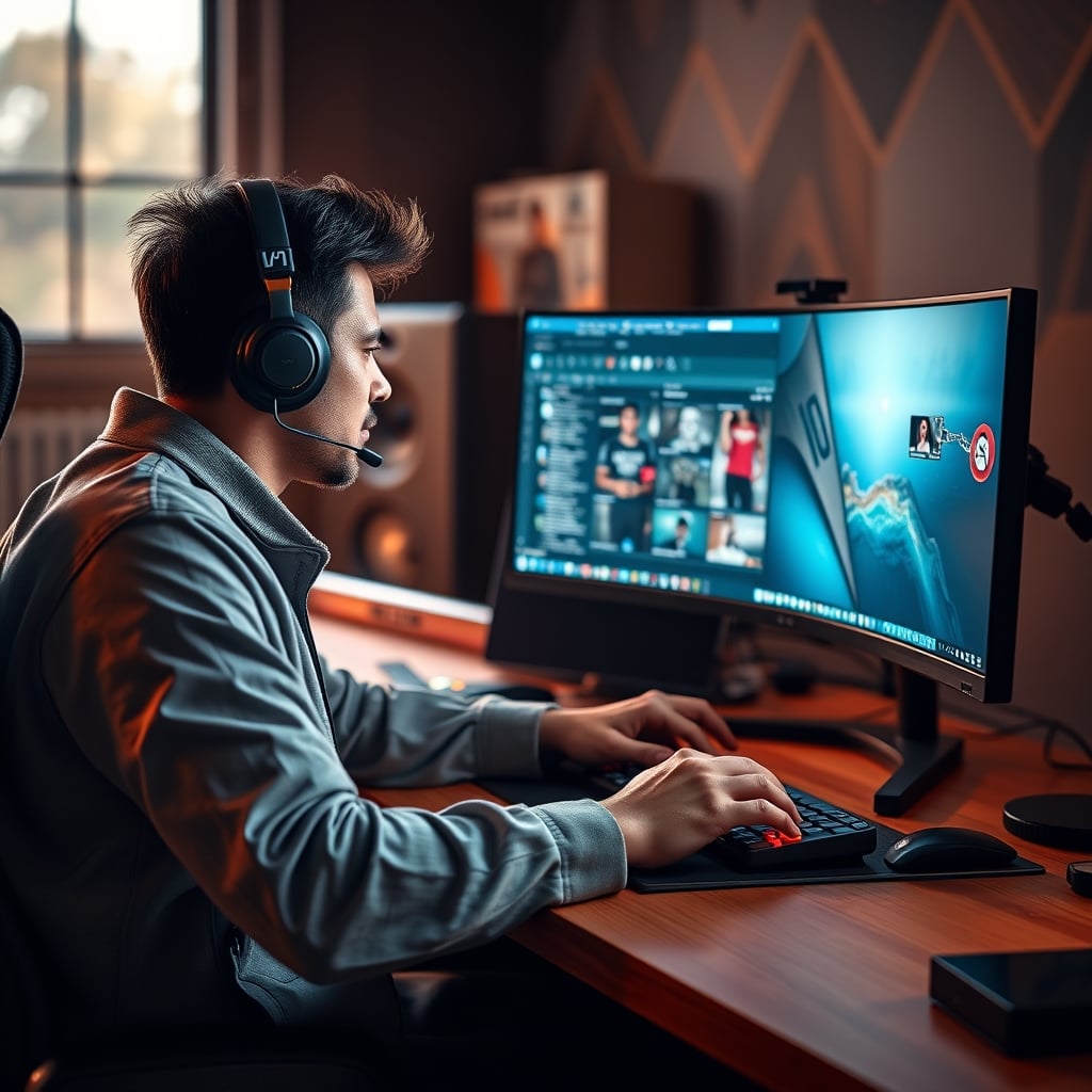 YouTuber shooting video with a high-quality but not overly expensive mirrorless camera on a small tripod, demonstrating that pro-grade cameras aren't always necessary for excellent content.